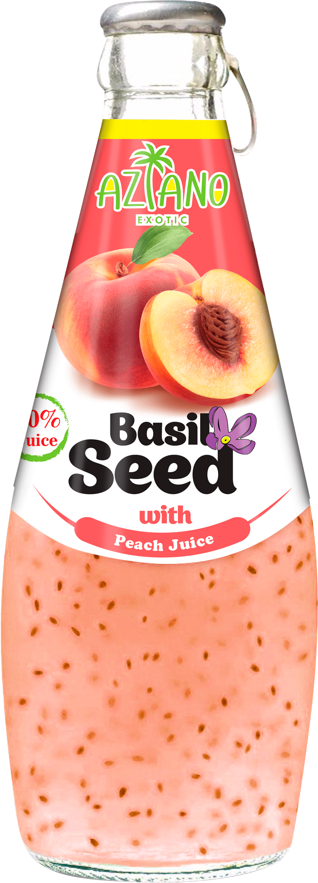 Нектар персика с семенами базилика